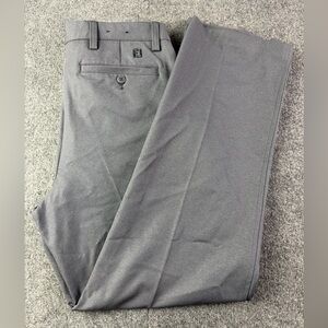 FJ Foot Joy Mens Polyester Blend Flat Front Golf Pants Size 32x32 Gray